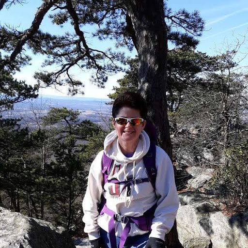 Maria Roat on a New Year's Day hike at Cunningham falls state park in Maryland.